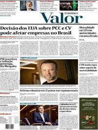 Capa Jornal Valor Econômico
