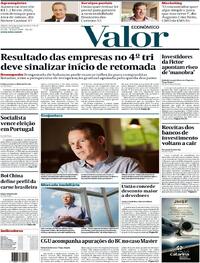 Capa do jornal Valor Econômico 09/02/2026