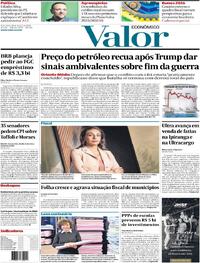 Capa do jornal Valor Econômico 10/03/2026