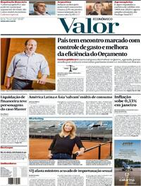 Capa do jornal Valor Econômico 11/02/2026