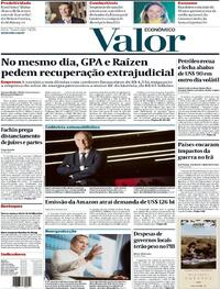 Capa do jornal Valor Econômico 11/03/2026