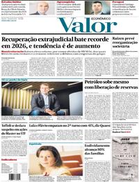 Capa do jornal Valor Econômico 12/03/2026