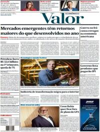 Capa Valor Econômico 12/05/2026