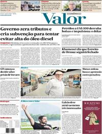 Capa do jornal Valor Econômico 13/03/2026