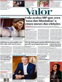 Capa Valor Econômico 13/05/2026