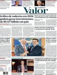 Capa do jornal Valor Econômico 14/01/2026