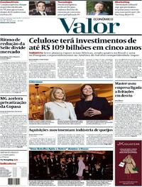 Capa do jornal Valor Econômico 16/03/2026