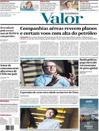 Capa Valor Econômico 18/05/2026