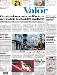 Capa do jornal Valor Econômico 19/03/2026