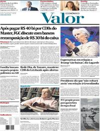 Capa do jornal Valor Econômico 21/01/2026