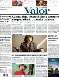 Capa Valor Econômico 22/04/2026