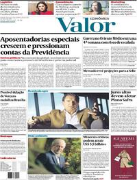 Capa do jornal Valor Econômico 23/03/2026