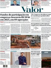 Capa do jornal Valor Econômico 25/02/2026