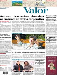 Capa do jornal Valor Econômico 27/03/2026