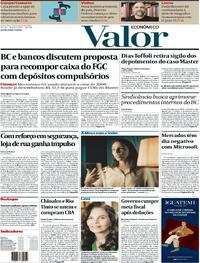 Capa do jornal Valor Econômico 30/01/2026