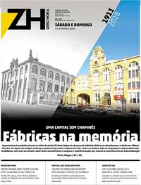 Capa do jornal Zero Hora 04/08/2018