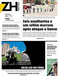 Capa do jornal Zero Hora 04/12/2018