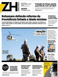 Capa do jornal Zero Hora 05/12/2018