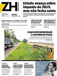 Capa do jornal Zero Hora 06/12/2018