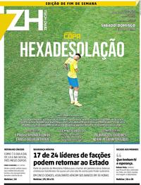 Capa do jornal Zero Hora 07/07/2018