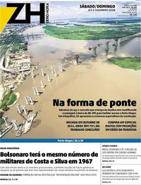 Capa do jornal Zero Hora 08/12/2018