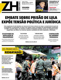 Capa do jornal Zero Hora 09/07/2018