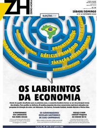 Capa do jornal Zero Hora 15/09/2018