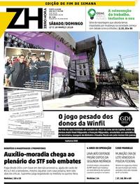 Capa do jornal Zero Hora 17/03/2018