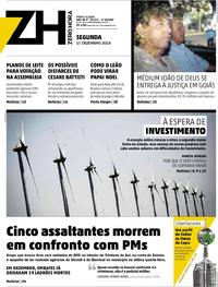 Capa do jornal Zero Hora 17/12/2018