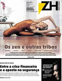 Capa do jornal Zero Hora 22/12/2018