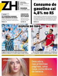Capa do jornal Zero Hora 24/09/2018