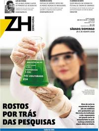 Capa do jornal Zero Hora 25/08/2018
