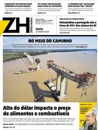 Capa do jornal Zero Hora 31/08/2018