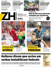 Capa do jornal Zero Hora 02/05/2019