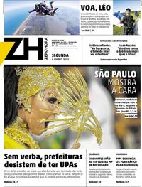 Capa do jornal Zero Hora 04/03/2019