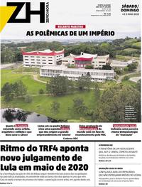 Capa do jornal Zero Hora 04/05/2019