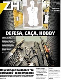 Capa do jornal Zero Hora 05/01/2019