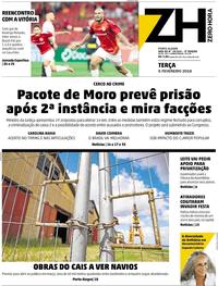 Capa do jornal Zero Hora 05/02/2019