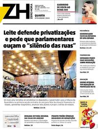 Capa do jornal Zero Hora 06/02/2019