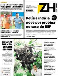 Capa do jornal Zero Hora 07/01/2019