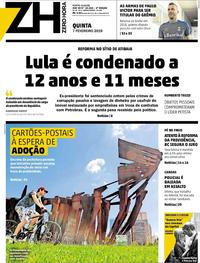 Capa do jornal Zero Hora 07/02/2019
