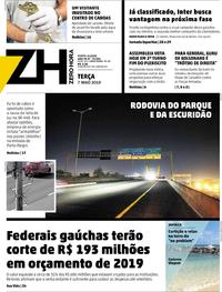 Capa do jornal Zero Hora 07/05/2019