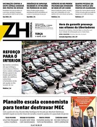 Capa do jornal Zero Hora 09/04/2019