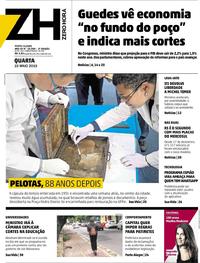 Capa do jornal Zero Hora 15/05/2019