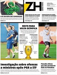 Capa do jornal Zero Hora 17/04/2019