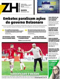Capa do jornal Zero Hora 28/03/2019