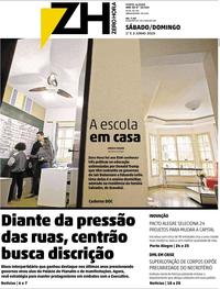 Capa do jornal Zero Hora 01/06/2019