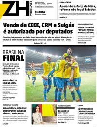Capa do jornal Zero Hora 03/07/2019