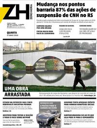 Capa do jornal Zero Hora 05/06/2019