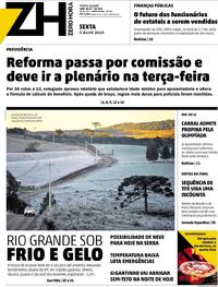 Capa do jornal Zero Hora 05/07/2019